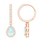 Real 1.4 Carat Ethiopian Opal Teardrop Hoop Earrings with Certificate