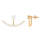 0.5 Carat Natural Diamond Classic Jacket Earrings in Prong Setting