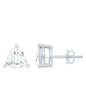 Trilliant Cut 0.8 Carat Lab Grown Diamond Solitaire Stud Earrings