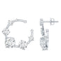 Cubic Zirconia Big Stud Earrings with Screw Backs