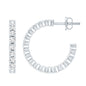 Lab Grown Diamond Hoop Earrings with Screw Back