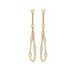 Bezel Set Real Diamond Chain Earrings