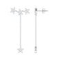 Natural Diamond Star Dangle Earrings
