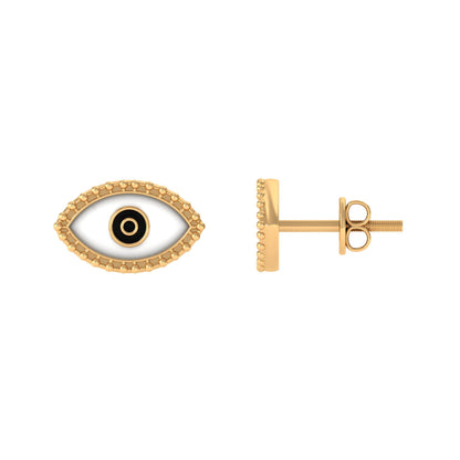 Enamel Evil Eye Stud Earrings for Women