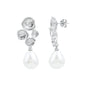 24 Carat Freshwater Cultured Pearl Dangling Earrings in Silver