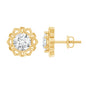 Lab Grown Diamond 1.9 Carat Stud Earrings With Screw Back