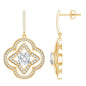 Certified Lab Grown Diamond Floral Drop Earrings