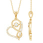 Womens Moissanite Infinity Heart Pendant Necklace With Chain