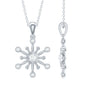 Diamond Snowflake Pendant Necklace for Women