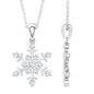 Certified Moissanite Snowflake Necklace Pendant for Women