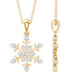 Certified Moissanite Snowflake Necklace Pendant for Women