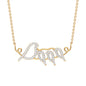 Mama Bird Necklace with Pave Set Moissanite