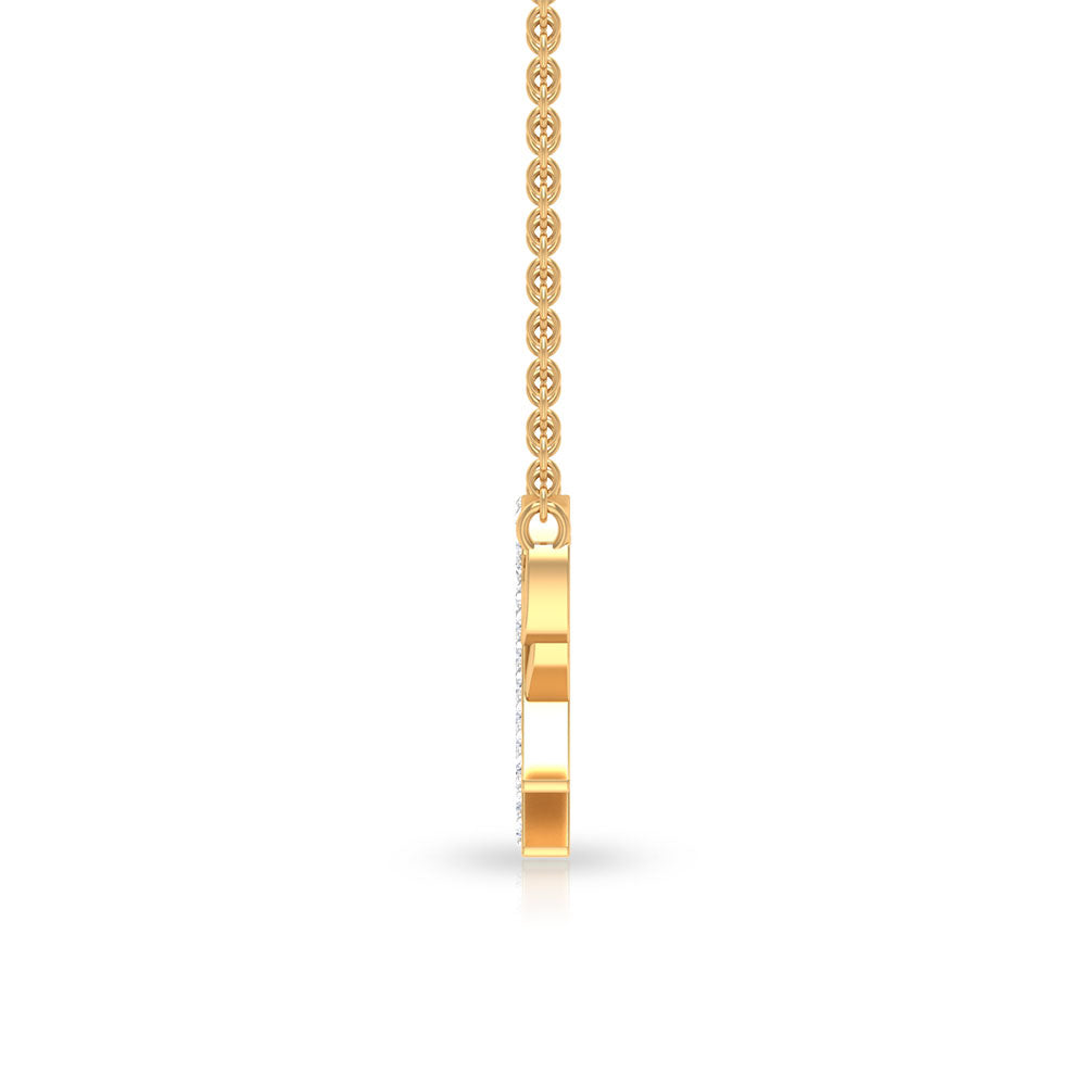 Mama Bird Necklace with Pave Set Moissanite