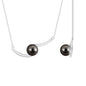 7.5 Carat Tahitian Pearl Minimal Bar Necklace with Diamond
