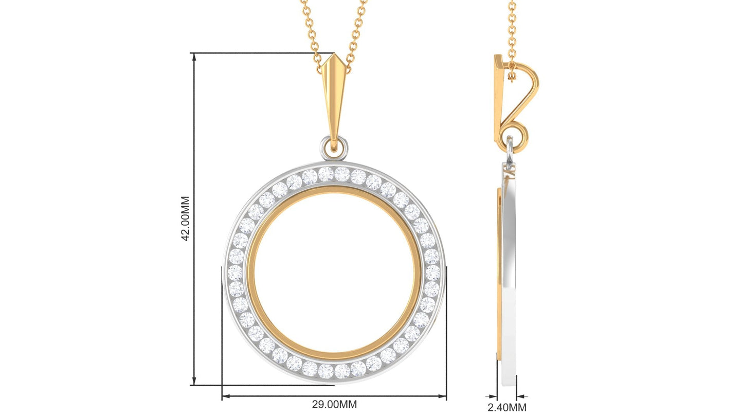 Certified Moissanite Eternity Pendant Necklace for Women