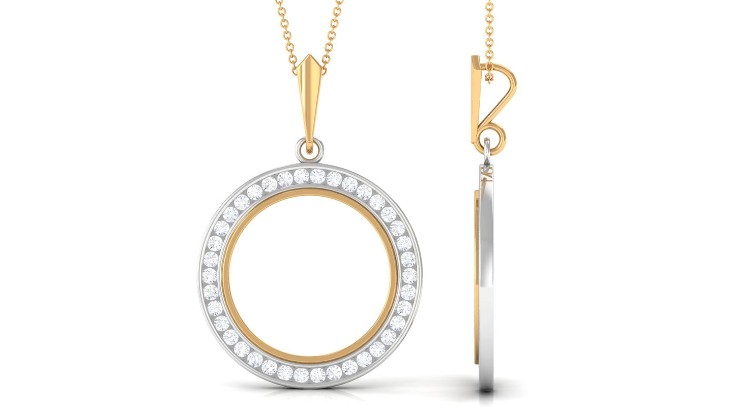 Certified Moissanite Eternity Pendant Necklace for Women
