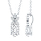 0.7 Carat Oval Shaped Lab Grown Diamond Flower Pendant