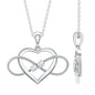 Natural Diamond Infinity Heart Necklace For Her