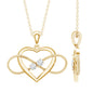 Natural Diamond Infinity Heart Necklace For Her