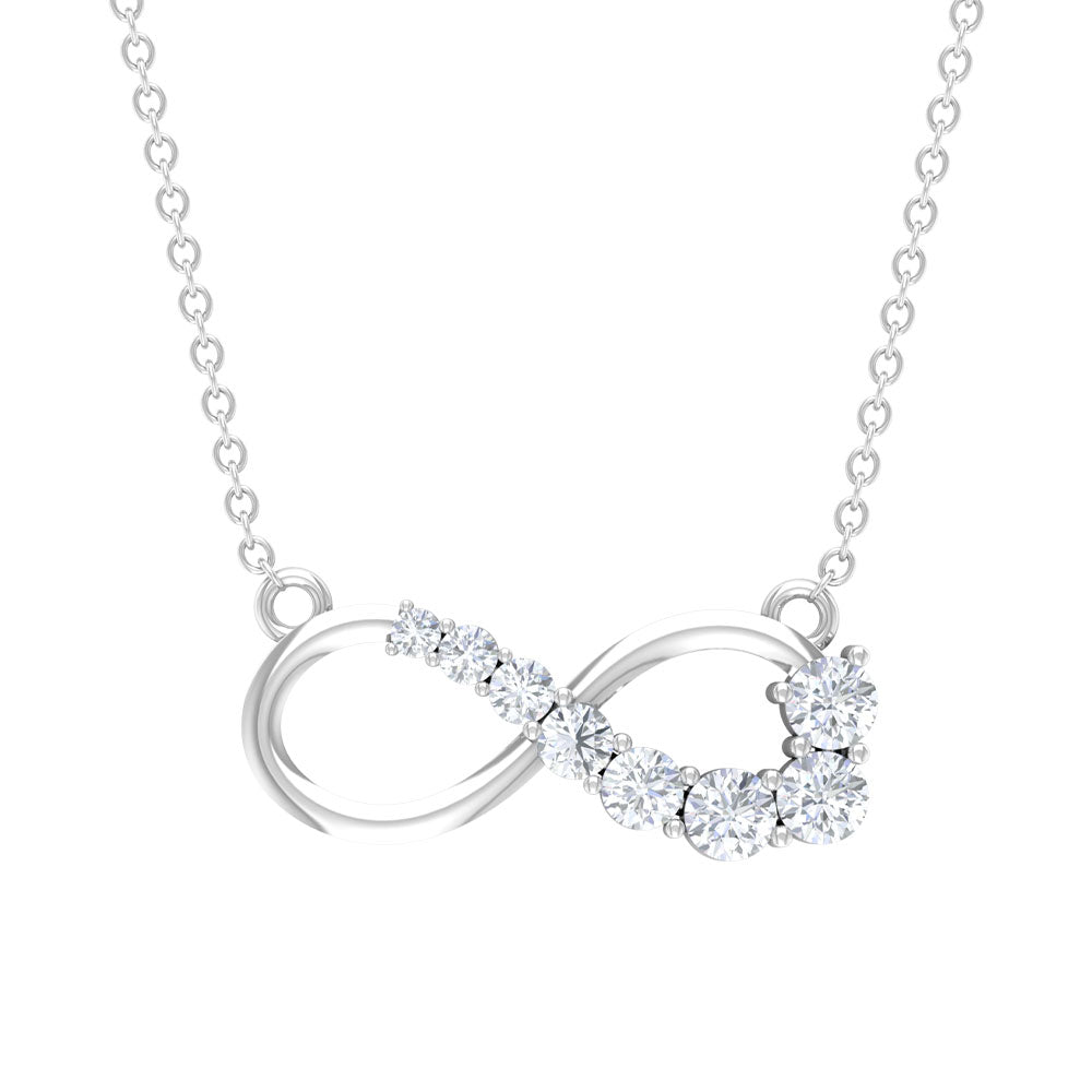 Diamond Infinity Pendant Necklace For Women