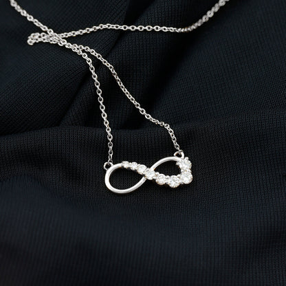 Diamond Infinity Pendant Necklace For Women