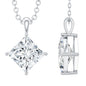 3 CT Princess Cut Moissanite Solitaire Pendant Necklace For Women