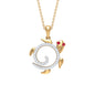 Ruby and Diamond Turtle Necklace With Chain