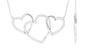 Certified Diamond Three Heart Necklace