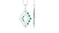 Real Emerald Designer Rhombus Pendant with Diamond