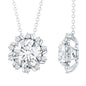 2 Carat Round Cut Lab Grown Diamond Starburst Necklace