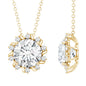 2 Carat Round Cut Lab Grown Diamond Starburst Necklace
