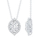1.2 Carat Oval Shaped Lab Grown Diamond Wedding Necklace With Halo