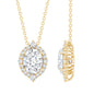 1.2 Carat Oval Shaped Lab Grown Diamond Wedding Necklace With Halo