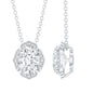 1.2 Carat Oval Shape Lab Grown Diamond Vintage Flower Necklace