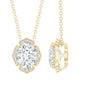 1.2 Carat Oval Shape Lab Grown Diamond Vintage Flower Necklace