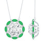 2 Carat Lab Grown Diamond Bridal Necklace With Emerald
