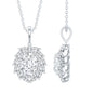1.2 Carat Oval Lab Grown Diamond Vintage Necklace With Double Halo