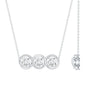 Certified Lab Grown Diamond 3 Stone Necklace For Her