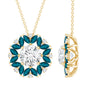 2 Carat Lab Grown Diamond Cocktail Necklace With London Blue Topaz