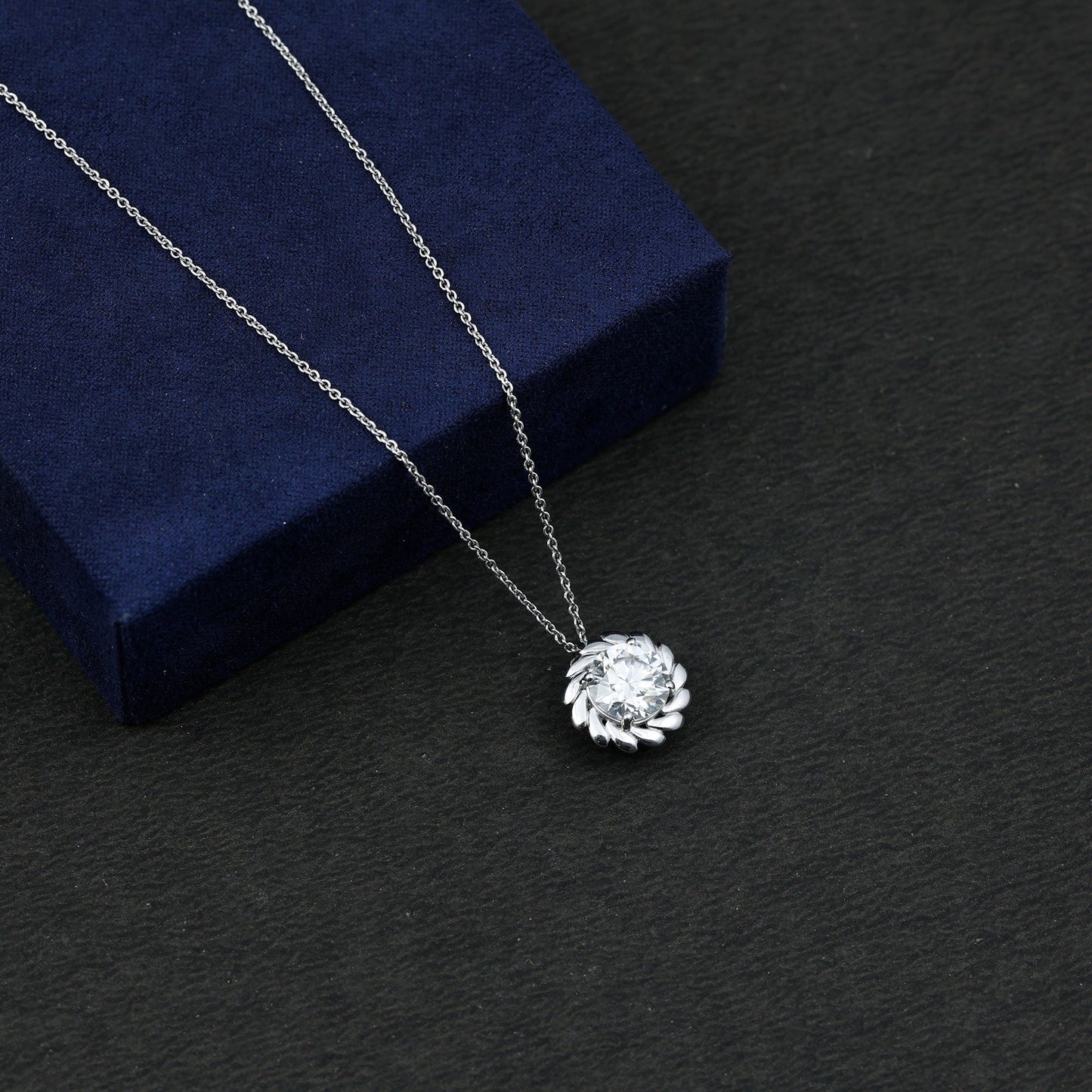 2 Carat Lab Grown Diamond Solitaire Necklace For Women