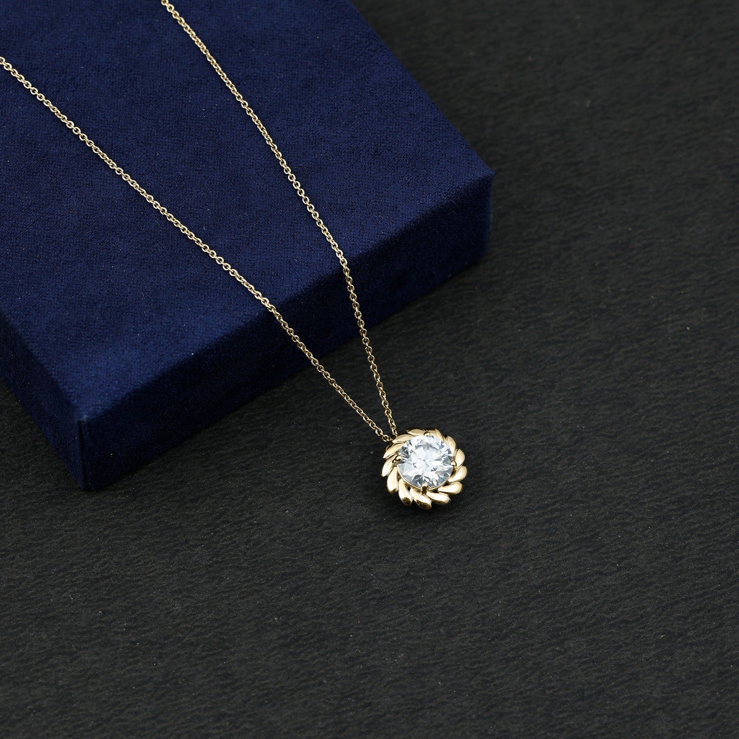 2 Carat Lab Grown Diamond Solitaire Necklace For Women