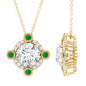 Lab Grown Diamond Bridal Necklace With Emerald