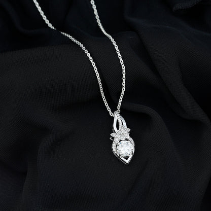 Lab Grown Diamond Flower Statement Necklace