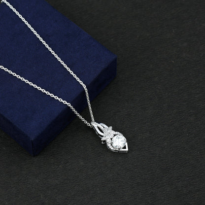 Lab Grown Diamond Flower Statement Necklace