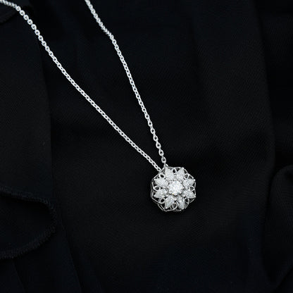 Lab Grown Diamond Statement Flower Necklace