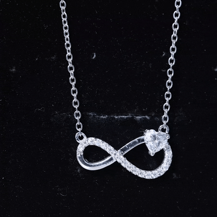 Lab Grown Diamond Infinity Heart Necklace For Women
