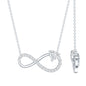 Lab Grown Diamond Infinity Heart Necklace For Women