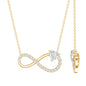 Lab Grown Diamond Infinity Heart Necklace For Women