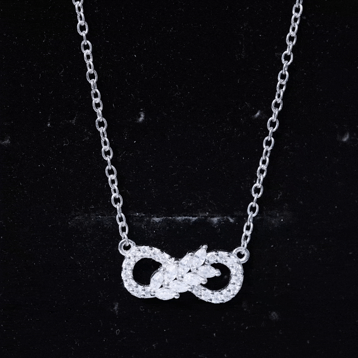 Lab Grown Diamond Infinity Love Knot Necklace For Women
