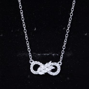 Lab Grown Diamond Infinity Love Knot Necklace For Women